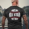 Thats My All Star Out There Baseball Player Mom Dad Cute Men's Back Print T-shirt Gifts for Old Men