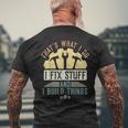Thats What I Do I Fix Stuff And I Build Things Mechanic Mens Back Print T-shirt Gifts for Old Men
