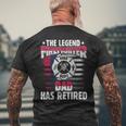 The Legend Firefighter Dad Has Retired Funny Retired Dad Mens Back Print T-shirt Gifts for Old Men