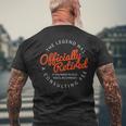 The Legend Has Officially Retired Funny Retirement Gift Mens Back Print T-shirt Gifts for Old Men