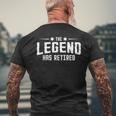 The Legend Has Retired Retirement Dad Father Gift Mens Back Print T-shirt Gifts for Old Men