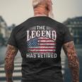 The Legend Has Retired Usa Flag Retirement Mens Back Print T-shirt Gifts for Old Men
