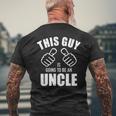 This Guy Is Going To Be An Uncle Pregnancy Announcement Gift For Mens Mens Back Print T-shirt Gifts for Old Men