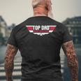 Top Dad Best Dad Ever Funny Father 80S Fathers Day Gift Mens Back Print T-shirt Gifts for Old Men