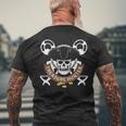 Treasure Hunter Pirate Metal Detector Gold Coin Chest Men's T-shirt Back Print Gifts for Old Men