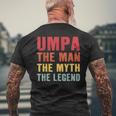 Umpa The Man Myth Legend Grandpa Life Fathers Day Mens Back Print T-shirt Gifts for Old Men