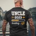 Uncle 2023 Loading Pregnancy Announcement Nephew Niece Gift For Mens Mens Back Print T-shirt Gifts for Old Men