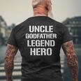 Uncle Godfather Legend Hero Cool Uncle Men's Back Print T-shirt Gifts for Old Men