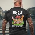 Uncle Of The Birthday Boy Farm Animals Matching Farm Theme Gift For Mens Mens Back Print T-shirt Gifts for Old Men