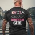 Uncle Of The Birthday For Girl Cow Farm 1St Birthday Cow Mens Back Print T-shirt Gifts for Old Men
