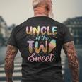 Uncle Of The Two Sweet Birthday Girl Ice Cream Lovers 2Nd Mens Back Print T-shirt Gifts for Old Men