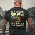 My Uncle Is A Soldier Hero Proud Army Nephew Military Family Men's T-shirt Back Print Gifts for Old Men