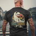 UnclesaurusRex Dinosaur Uncle Saurus Family Matching Men's Back Print T-shirt Gifts for Old Men