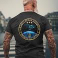 Us Navy Space Command Military Veteran Patch Mens Back Print T-shirt Gifts for Old Men