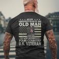 Us Veteran Veterans Day Us Patriot V4 Men's T-shirt Back Print Gifts for Old Men