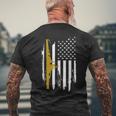 Uss Nevada Bb-36 Battleship American Flag Men's T-shirt Back Print Gifts for Old Men