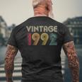 Vintage 1992 30Th Birthday Retro 30 Years Old Men's T-shirt Back Print Gifts for Old Men