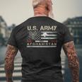 Vintage Afghanistan Veteran Us Army Military Mens Back Print T-shirt Gifts for Old Men