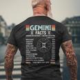 Vintage Astrology May June Birthday Zodiac Sign Retro Gemini Mens Back Print T-shirt Gifts for Old Men