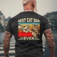 Vintage Best Cat Dad Ever And Retro For Dad Men Fathers Day Mens Back Print T-shirt Gifts for Old Men