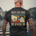 Mens Vintage Best Cat Dad Ever Bump Fit Fathers Day Men's T-shirt Back Print Gifts for Old Men