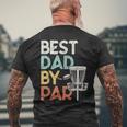 Mens Vintage Best Dad By Par - Disk Golf Dad Men's T-shirt Back Print Gifts for Old Men