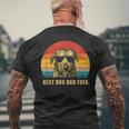 Vintage Best Dog Dad EverIrish Wolfhound Men's T-shirt Back Print Gifts for Old Men