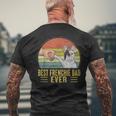 Vintage Best Frenchie Dad Ever Fist Bump French Bulldog Dad Gift For Mens Mens Back Print T-shirt Gifts for Old Men