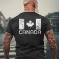Vintage Canada Flag Shirt Canada Day V3 Men's Back Print T-shirt Gifts for Old Men
