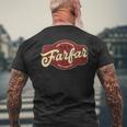 Vintage Farfar Like A Grandpa But Cooler Swedish Grandpa Mens Back Print T-shirt Gifts for Old Men