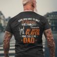 Vintage My Favorite Brazilian Jiu Jitsu Player Calls Me Dad Men's T-shirt Back Print Gifts for Old Men
