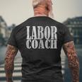 Vintage Labor Coach Dad Expecting Of Baby 2023 Birth Doula Men's T-shirt Back Print Gifts for Old Men