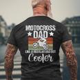Mens Vintage Motocross Dad Dirt Bike Motocross Dirt Bike Men's T-shirt Back Print Gifts for Old Men