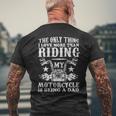 Vintage Motorcycle Rider Biker Dad Men's T-shirt Back Print Gifts for Old Men