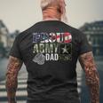 Vintage Proud Army Dad Camo With American Flag Men's T-shirt Back Print Gifts for Old Men