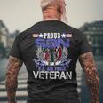 Vintage Proud Son Of A US Air Force Veteran Mom Dad Men's T-shirt Back Print Gifts for Old Men