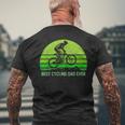Mens Vintage Retro Best Cycling Dad Ever Mountain Biking Men's T-shirt Back Print Gifts for Old Men