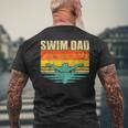Mens Vintage Style Swimming Lover Swimmer Swim Dad Fathers Day Men's T-shirt Back Print Gifts for Old Men