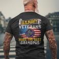 Vintage Us Navy Military Veteran Make The Best Grandpas Mens Back Print T-shirt Gifts for Old Men