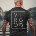 Virgo Shirt Zodiac Sign Astrology Tshirt Birthday Men's Back Print T-shirt Gifts for Old Men