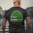 We Wear Green Mental Health Awareness Mental Health Matters Mens Back Print T-shirt Gifts for Old Men