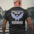 I Wear Periwinkle For My Husband Esophageal Cancer Awareness Men's Back Print T-shirt Gifts for Old Men