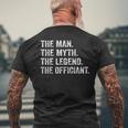 Wedding Officiant Marriage Officiant The Man Myth Legend Gift For Mens Mens Back Print T-shirt Gifts for Old Men