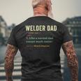 Welder Dad Fathers Day Metalsmith Farrier Blacksmith Men's T-shirt Back Print Gifts for Old Men