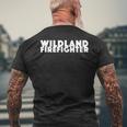 Wild Land Fire Fighter Remote Helmet Ax Men's T-shirt Back Print Gifts for Old Men