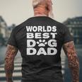 Worlds Best Dog Dad Pet Puppy Men's Back Print T-shirt Gifts for Old Men