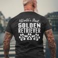 Worlds Best Golden Retriever Dad Men's Back Print T-shirt Gifts for Old Men