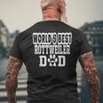 Worlds Best Rottweiler Dad Dog Lover Men's Back Print T-shirt Gifts for Old Men