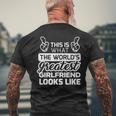 Worlds Greatest Girlfriend Best Girlfriend Ever Mens Back Print T-shirt Gifts for Old Men