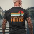 Worlds Okayest Hiker Vintage Retro Hiking Camping Men Men's T-shirt Back Print Gifts for Old Men